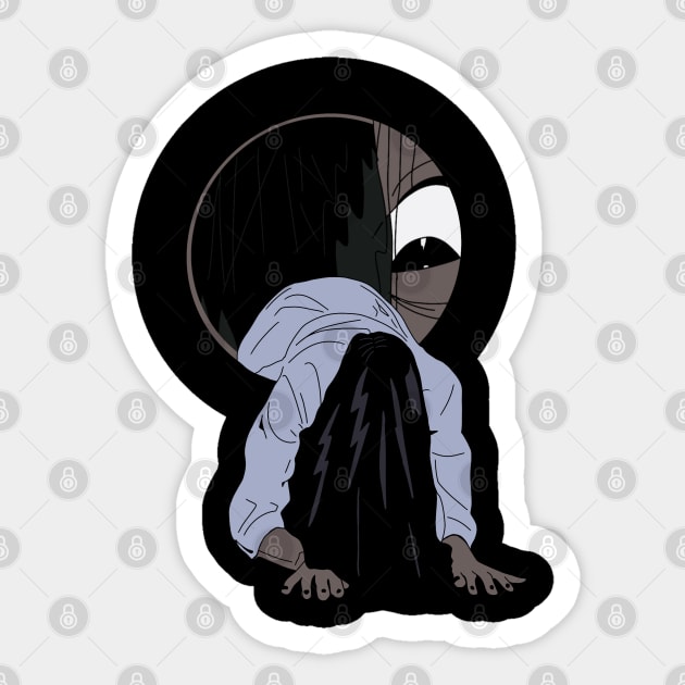 Sadako's Fury Sticker by pinxtizzle